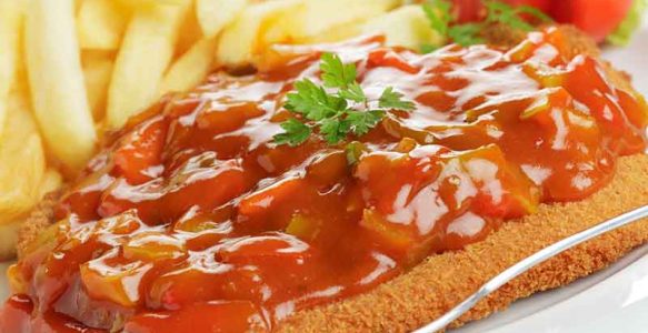 Paniertes Schnitzel mit Letscho